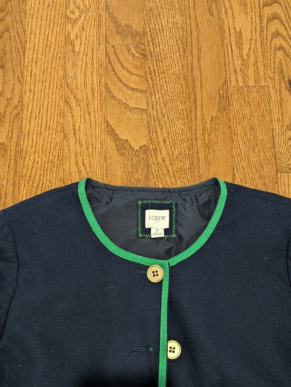 J Crew Blue & Green Skirt & Jacket Set - Picture 2 of 4